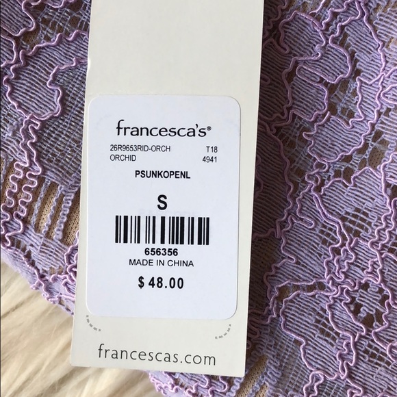 Francesca’s NWT Eloise lace open back dress 💜 - Picture 7 of 8